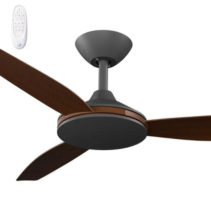 Calibo Condor 56" DC Smart Ceiling Fan with Remote Control - Black and Koa