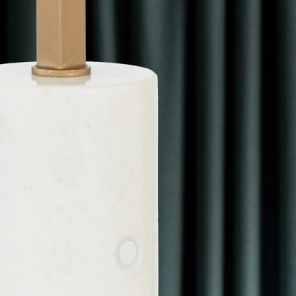 Satrom LED Table Lamp - Antique Brass/White Marble