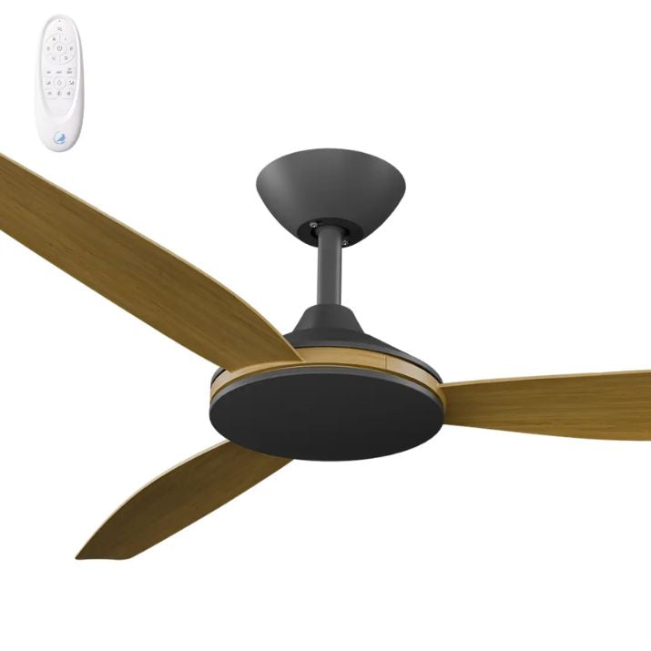 Calibo Condor 48" DC Smart Ceiling Fan with Remote Control - Black and Teak