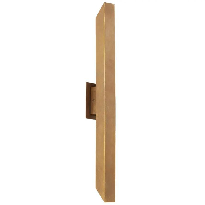 Vostel Twin Exterior Wall Light - Natural Brass