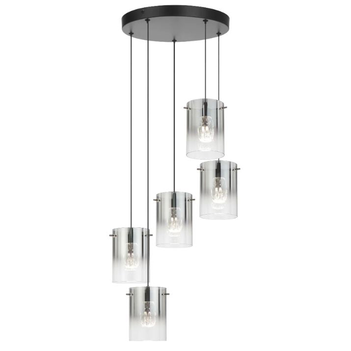 Creval 5 Light Pendant - Black