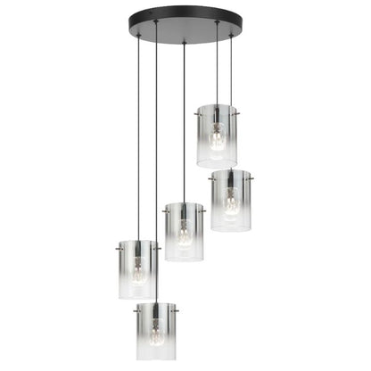 Creval 5 Light Pendant - Black