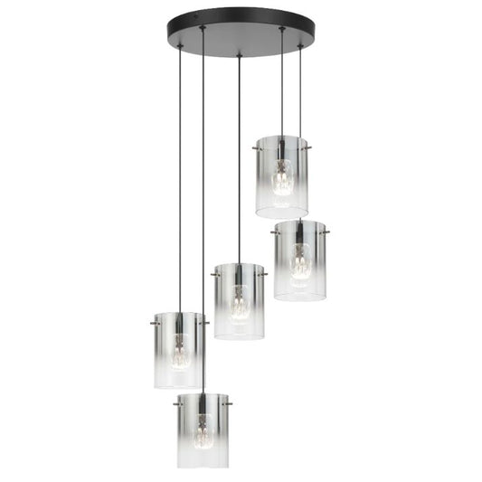 Creval 5 Light Pendant - Black