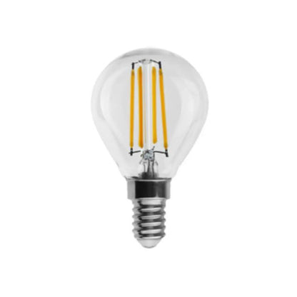 E14 G45 4W LED Fancy Round Filament Globe Clear Dimmable