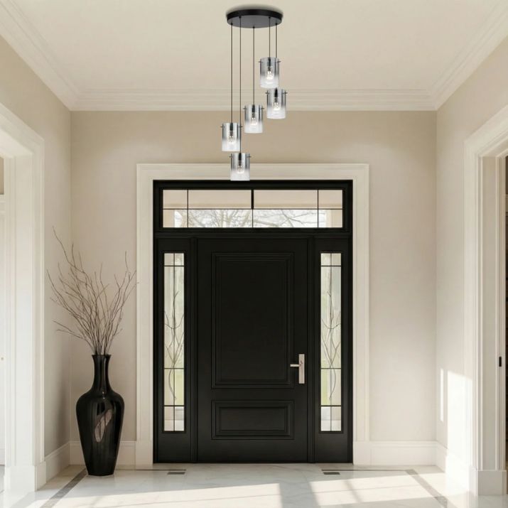Creval 5 Light Pendant - Black