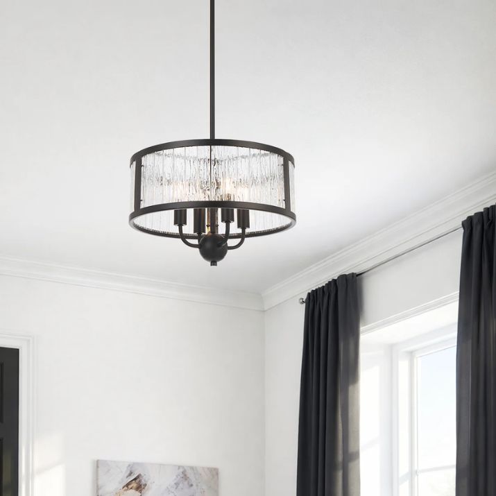 Noral 4 Light Pendant -  Black