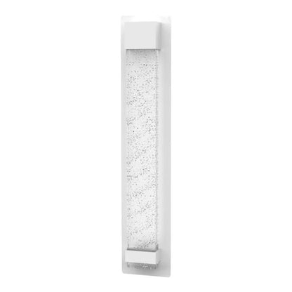 Calibo Coot Large Rectangular Bubble Glass Weatherproof LED Exterior Wall Light - White