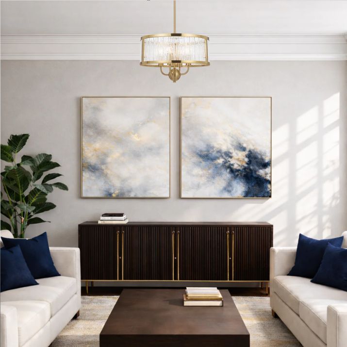 Noral 4 Light Pendant - Antique Gold