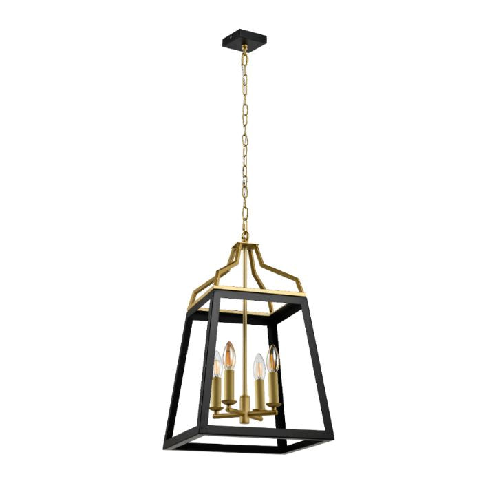 MONTEAL 4 Pendant Light – Antique Gold/Black