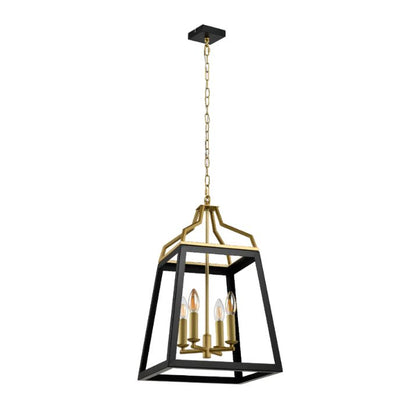 MONTEAL 4 Pendant Light – Antique Gold/Black