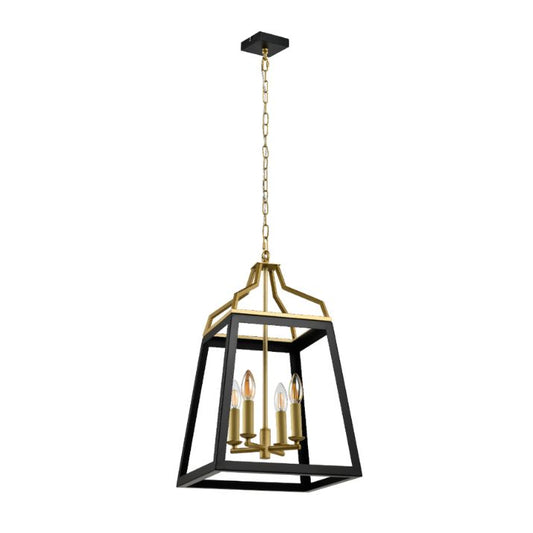 MONTEAL 4 Pendant Light – Antique Gold/Black