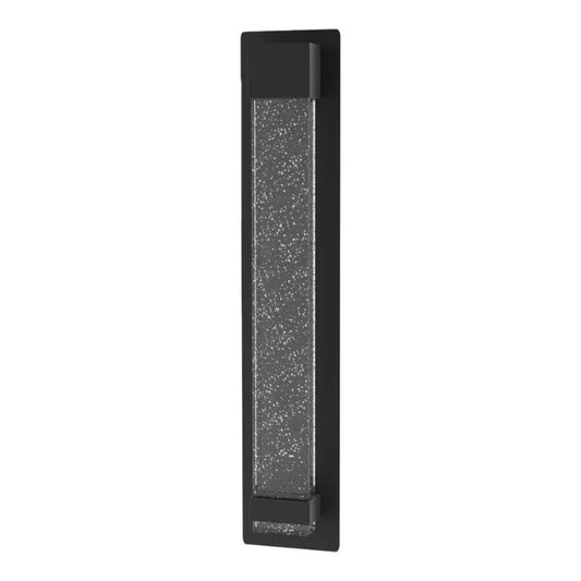 Calibo Coot Large Rectangular Bubble Glass Weatherproof LED Exterior Wall Light - Black