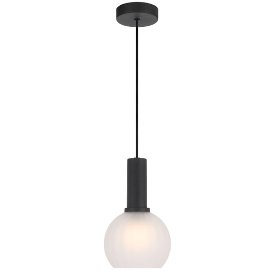 AOSTA 15CM Pendant Light - Black / Frost