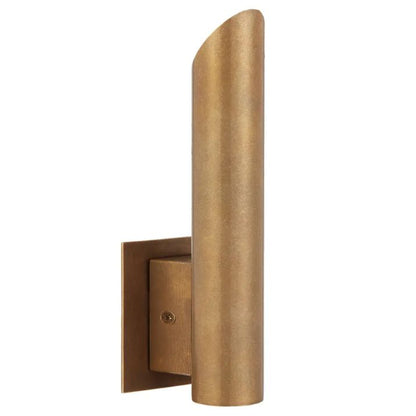 Penros Single Exterior Wall Light - Natural Brass