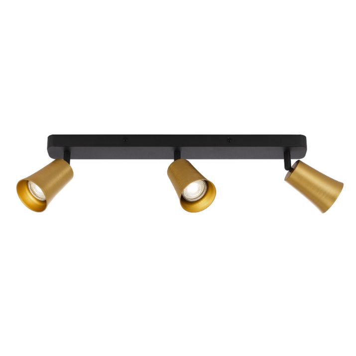ALVEY 3 Light Ceiling Spot Light - Gold / Black