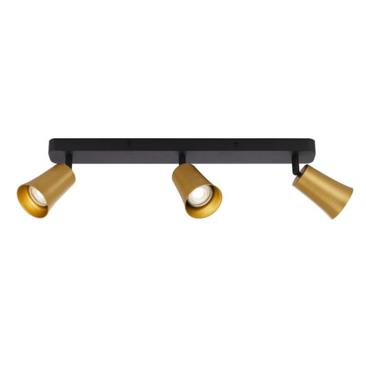 ALVEY 3 Light Ceiling Spot Light - Gold / Black