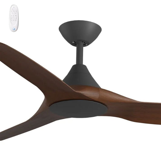 Calibo Smart CloudFan 52" (1300mm) ABS Energy Efficient DC Ceiling Fan and Remote - Black with Koa