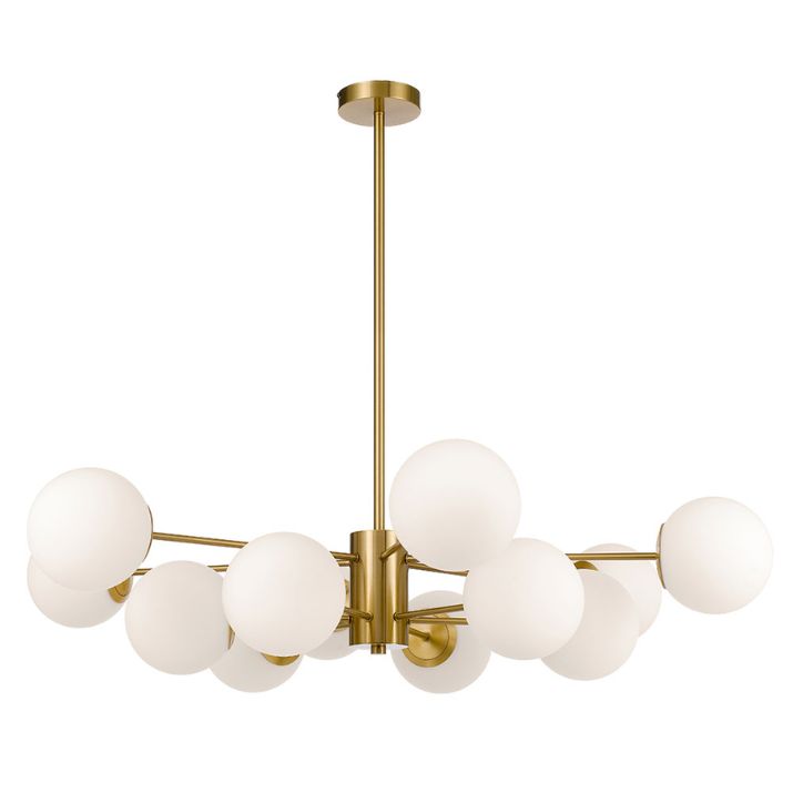 Marsten 12 Pendant Light - Antique Gold | Opal Matt