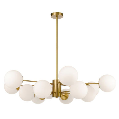 Marsten 12 Pendant Light - Antique Gold | Opal Matt