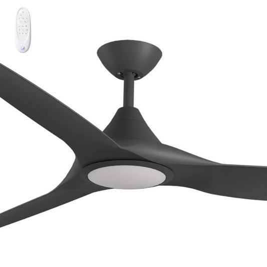 Calibo Smart CloudFan 60" (1520mm) ABS DC Ceiling Fan with 20W CCT LED Light and Remote - Black