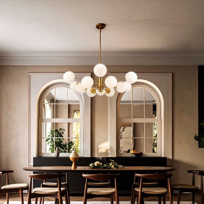 Marsten 12 Pendant Light - Antique Gold | Opal Matt