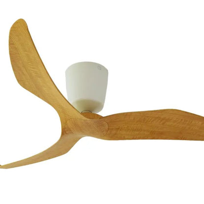 Aeratron FR 3 Blade 60" DC Ceiling Fan With Remote - White with Woodgrain Blades