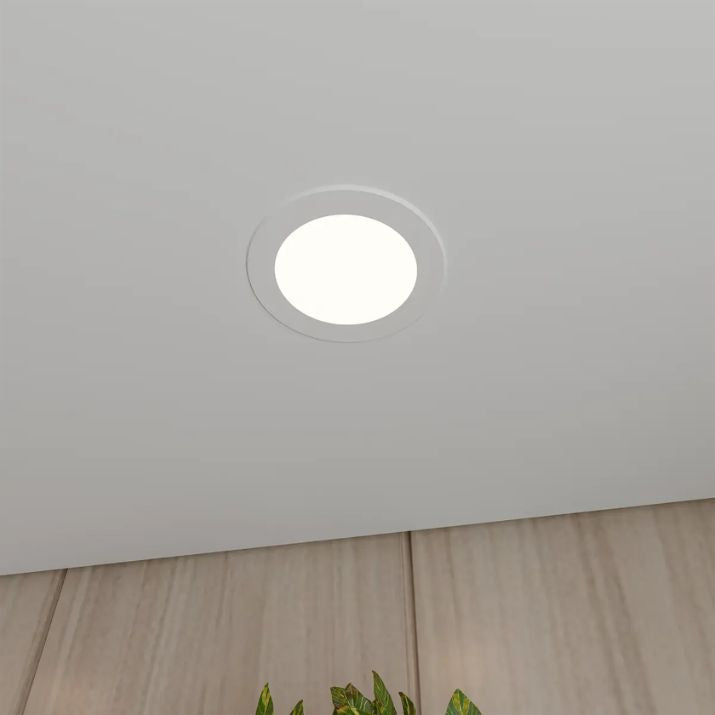 Calibo Finch 10W Recessed Tricolour LED Downlight - White