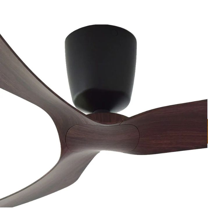 Aeratron FR 3 Blade 60" DC Ceiling Fan With Remote - Black with Dark Walnut Blades