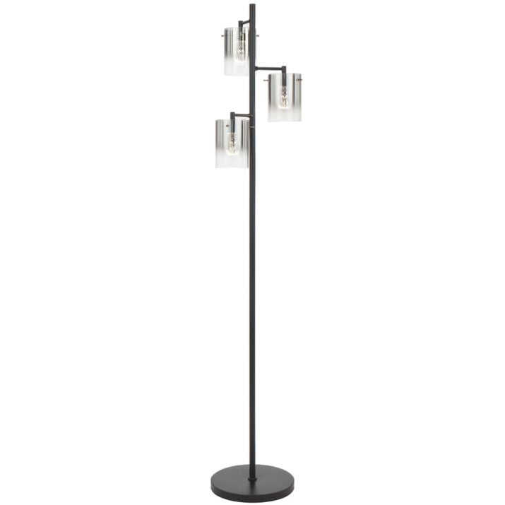 Crevil 3 Light Floor Lamp - Black