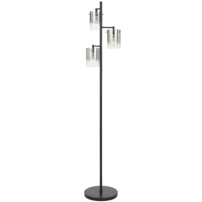 Crevil 3 Light Floor Lamp - Black