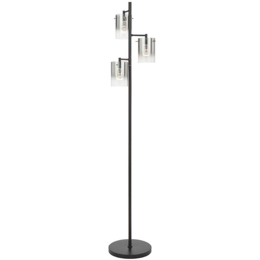 Crevil 3 Light Floor Lamp - Black