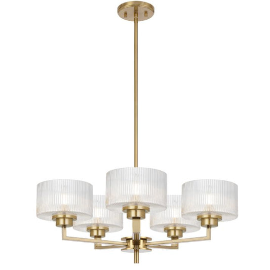 Moreno 5 Pendant Light - Antique Gold