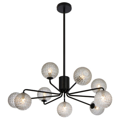 FELTON 9 Pendant Light - Black/Clear Prism