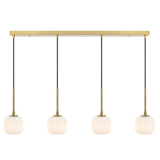 BOBO 4 Pendant Light - Antique Gold / Opal Matt