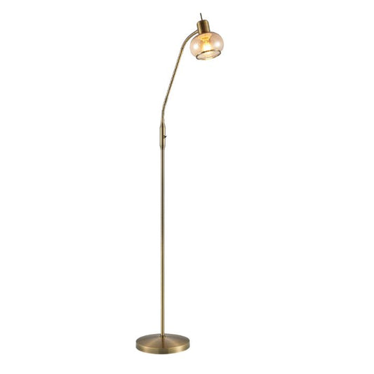 MARBELL Floor Lamp - Antique Brass / Amber