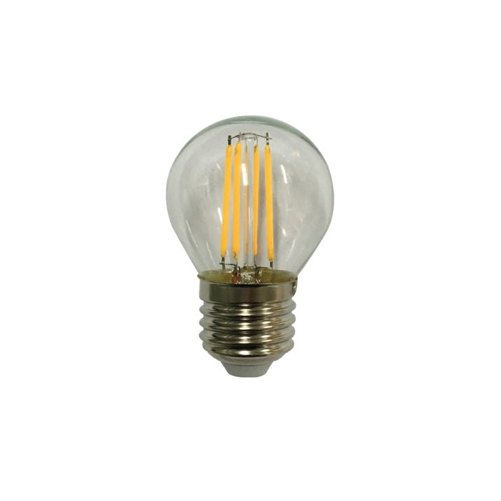 E27 G45 4W LED Fancy Round Filament Globe Clear Dimmable - 3000K