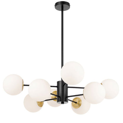 Marsten 8 Pendant Light - Black | Opal Matt