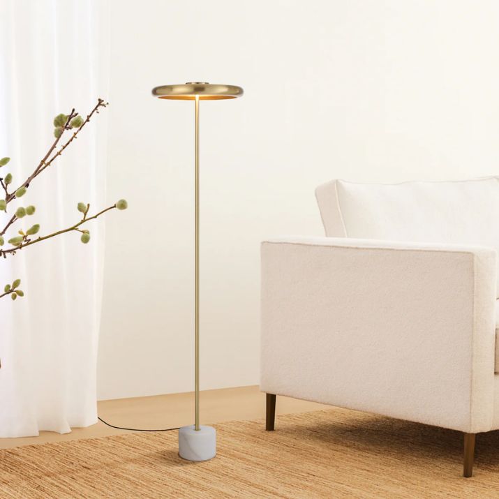 Sisby Floor Lamp - Brass Matt
