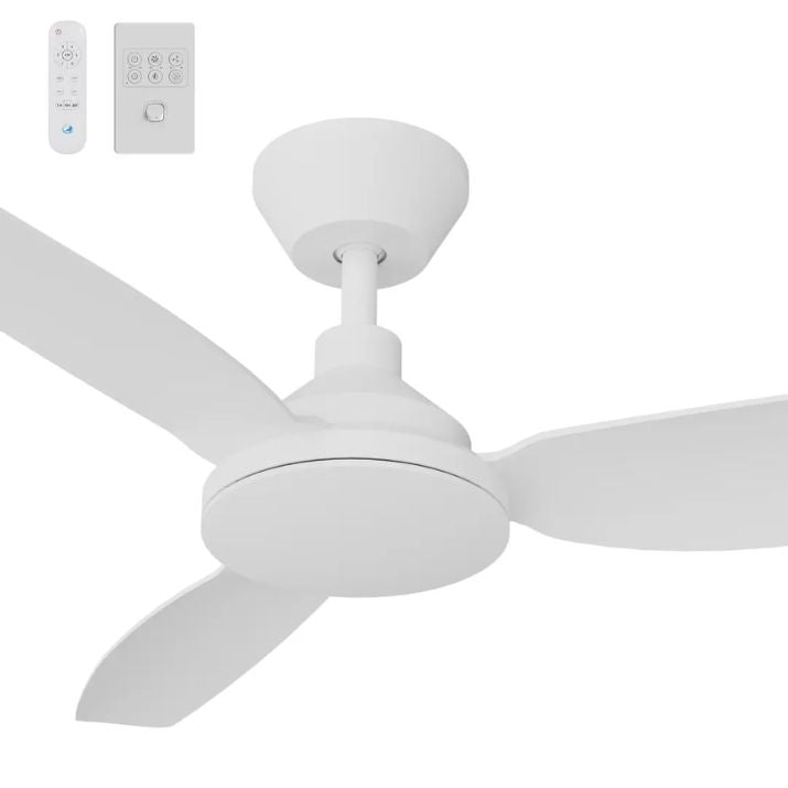 Calibo Sora 52" DC Ceiling Fan with Wall Control and Remote - White
