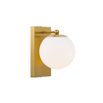 Marsten Wall Light. - Antique Gold | Opal Matt
