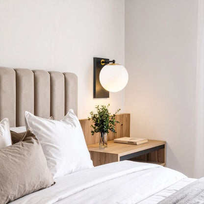 Marsten Wall Light - Black | Opal Matt