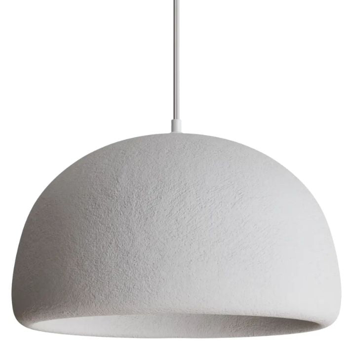 Calibo Passerine Wabi Sabi 430mm Textured Dome Pendant - White
