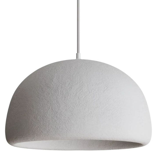 Calibo Passerine Wabi Sabi 430mm Textured Dome Pendant - White
