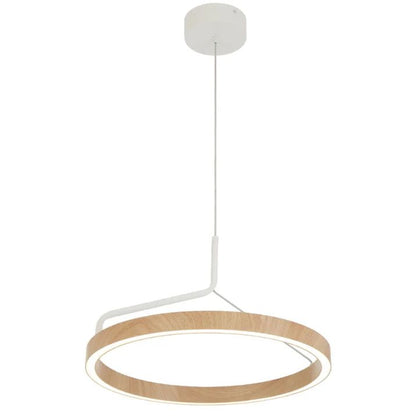 TRUVON 40CM Pendant Light - White/Oak