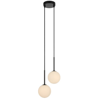 GASTON 2 Pendant Light - Black/Opal Matt
