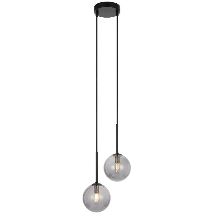 GASTON 2 Pendant Light - Black/Smoke