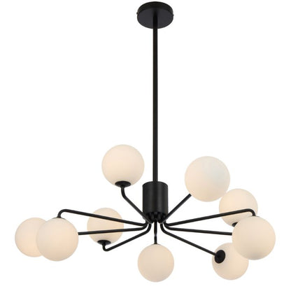 FELTON 9 Pendant Light - Black/Opal Matt