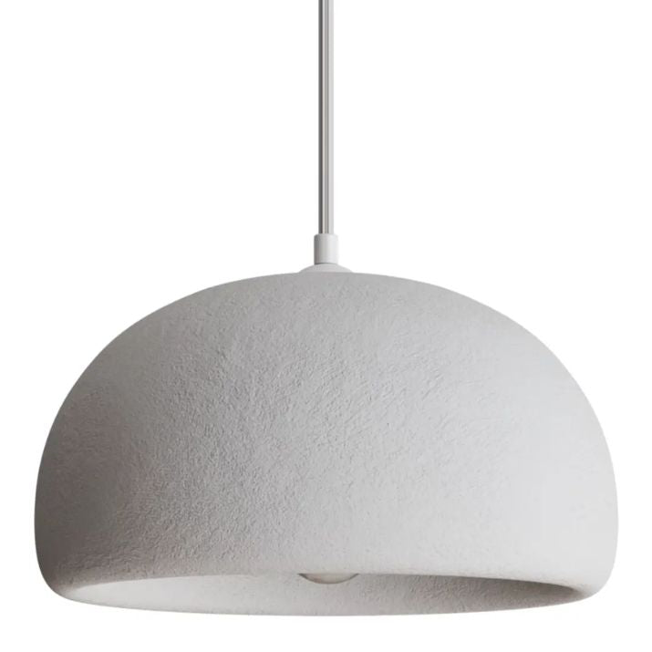 Calibo Passerine Wabi Sabi 310mm Textured Dome Pendant - White