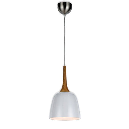 POLK 20CM Pendant Light – Oak/White