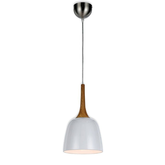 POLK 20CM Pendant Light – Oak/White